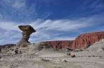 O 'Cogumelo', formação rochosa no Parque Provincial Ischigualasto, na Argentina